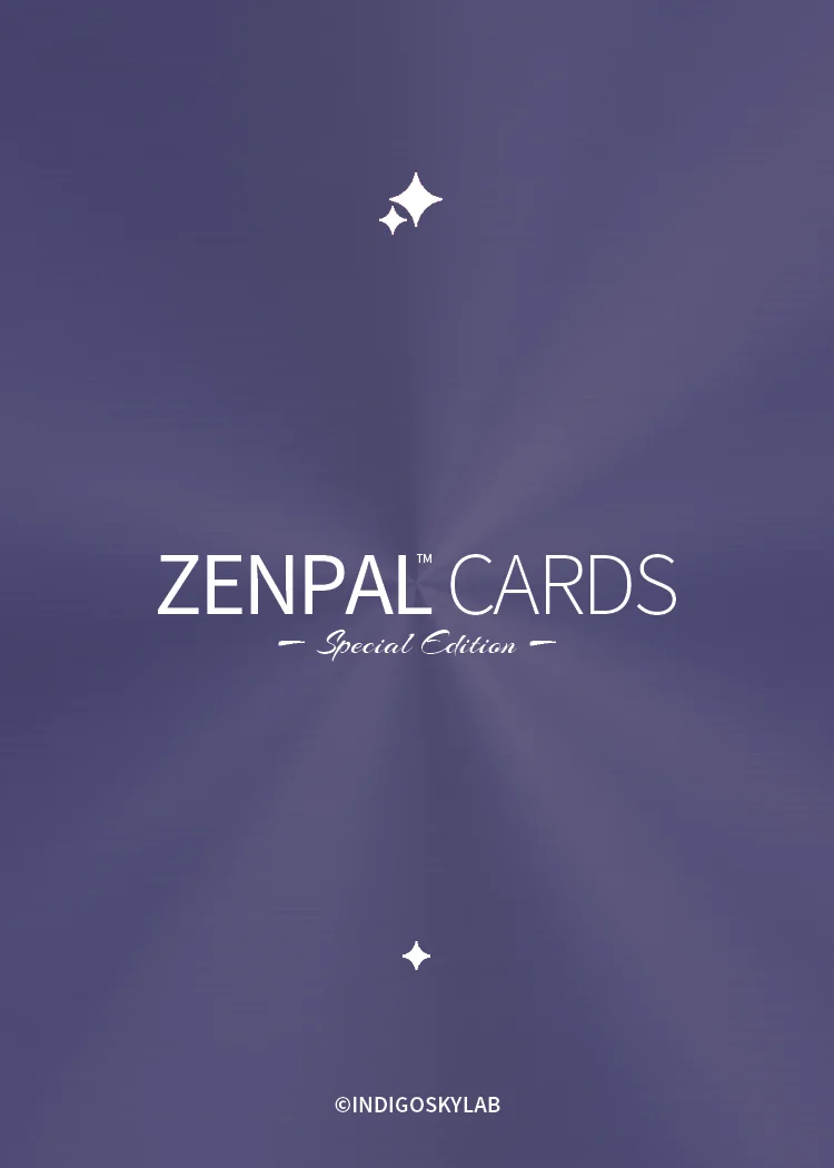 Zenpal Cards Special Edition card back, Soothing Purple Sparkle