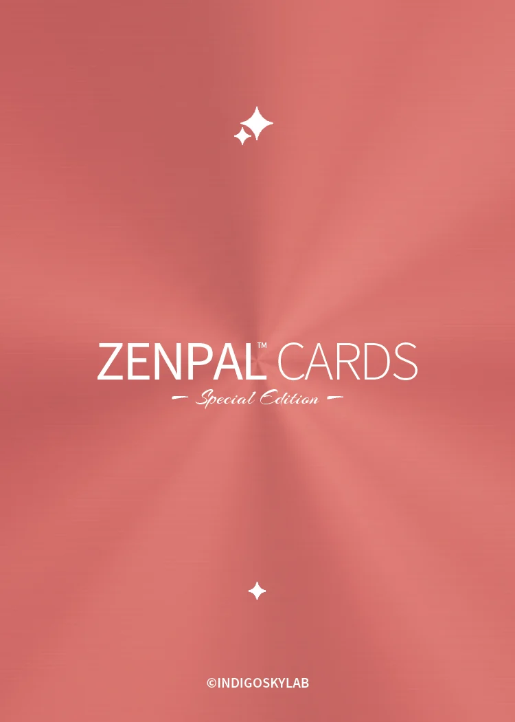Zenpal Cards Special Edition card back, Soothing Red Sparkle